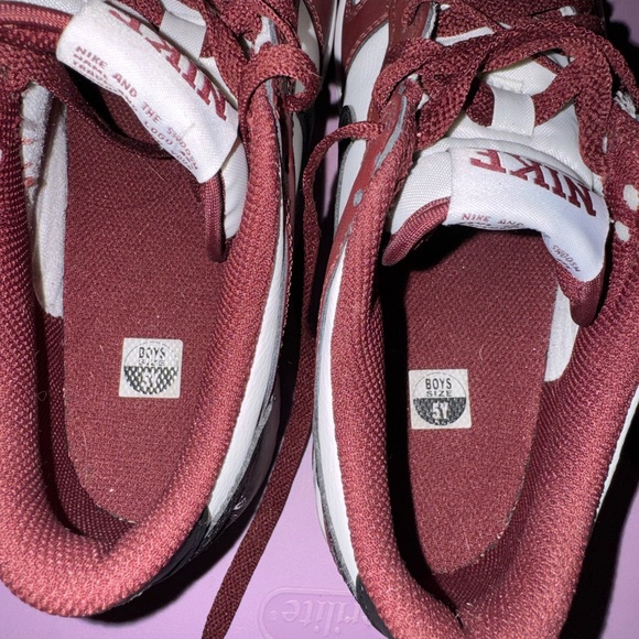 Nike Burgundy and White Dunks - Picture 3 of 6